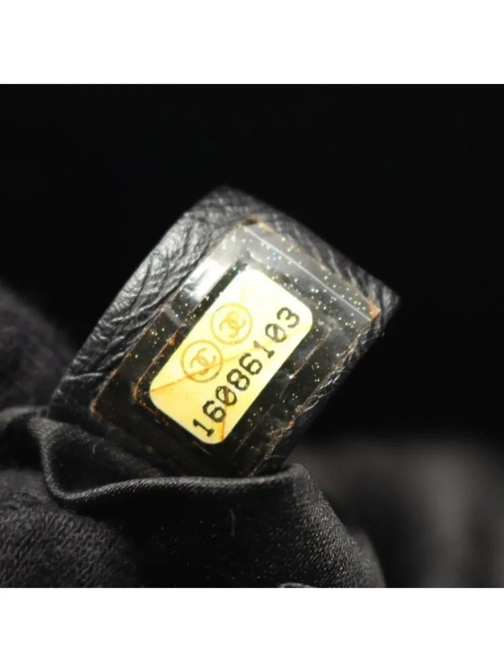 ★SOLD★ Chanel Tote Quilted Petite Shopping PST Black Leather Chainto - Picture 5 of 8